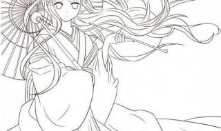 怎么画人物背影简单;古风女孩背影简笔画 手绘画古风少女